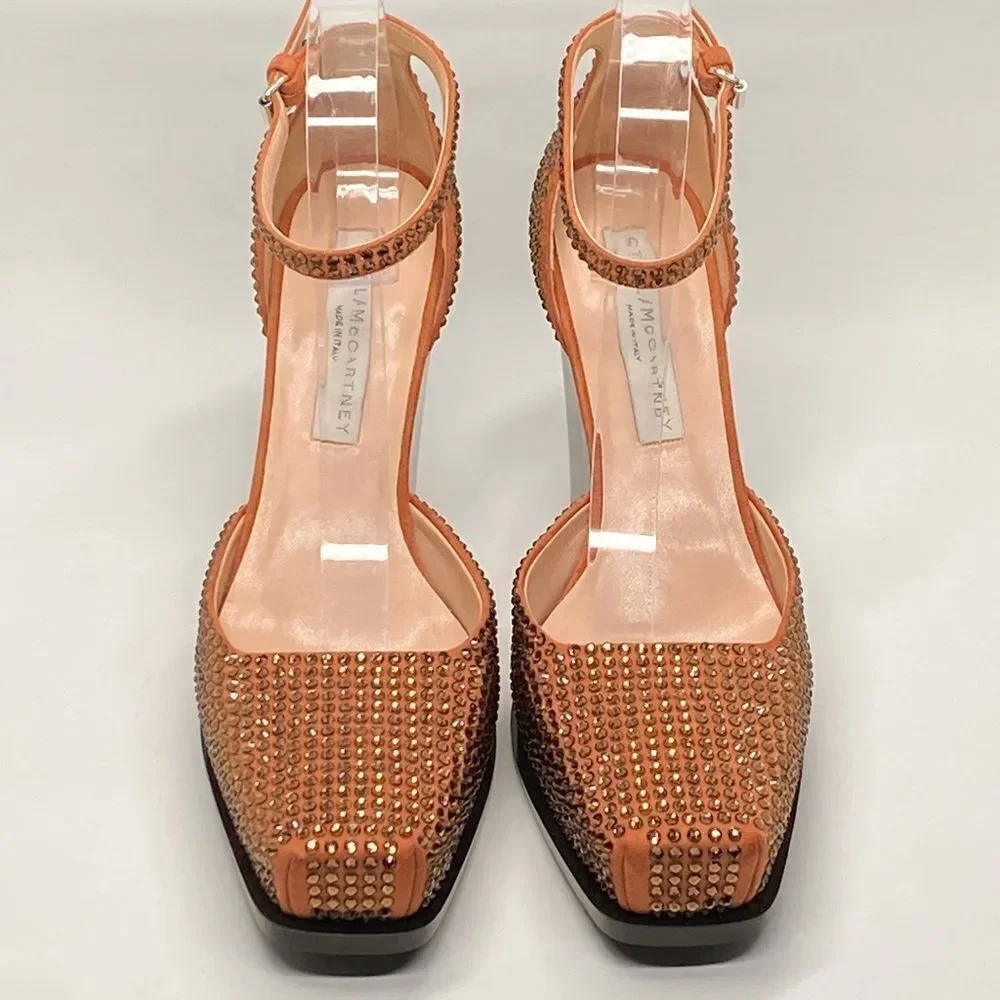 Stella McCartney Cowboy Crystal All Over Heels size 39.5